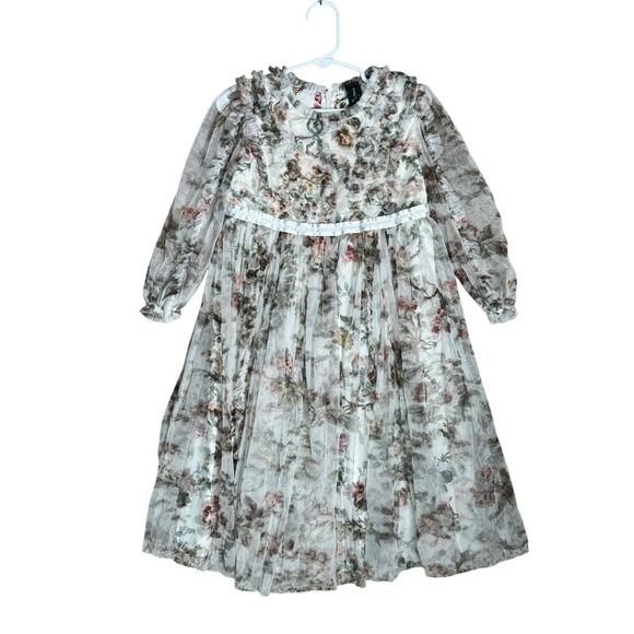 Needle & Thread Kids Sz 5 Yrs Garland Flora Dress Floral English Royal Elegance - Picture 1 of 14